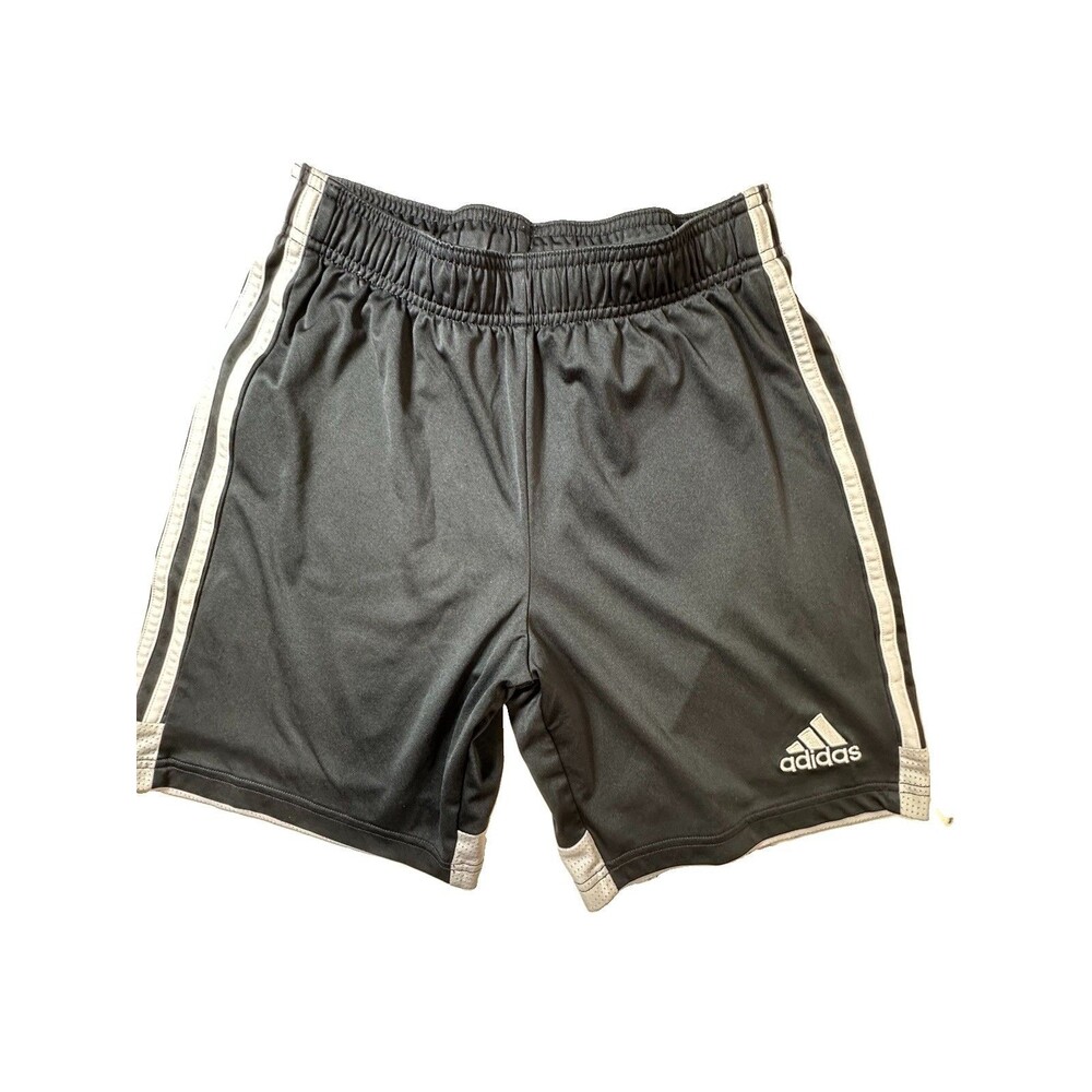 adidas Aero Ready Athletic Training Shorts Black/White Stripes Large 0164